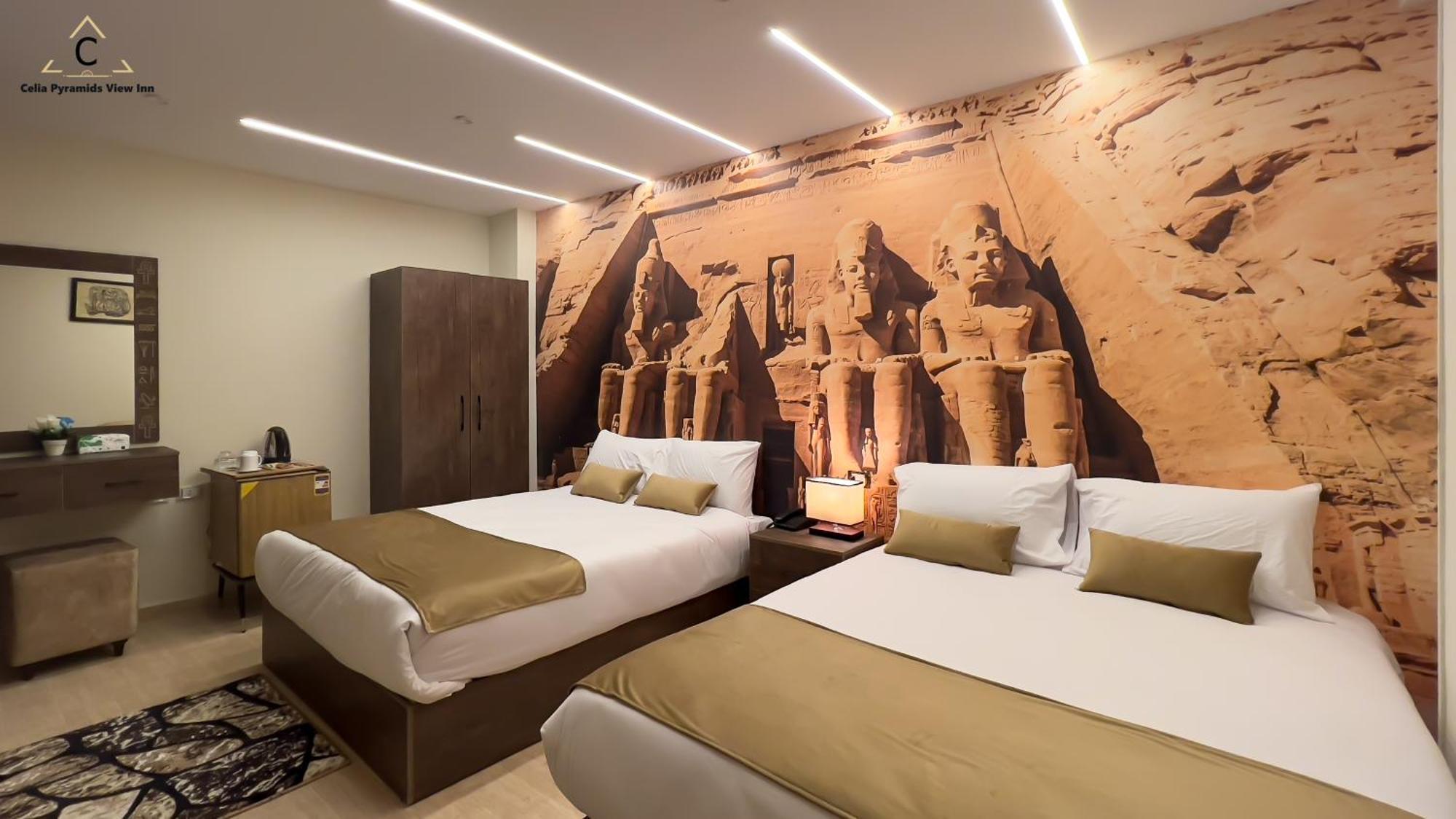 Celia Pyramids View Inn Nazlet el-Sîsi Eksteriør billede