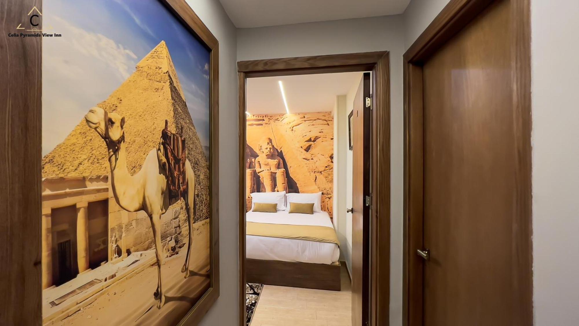Celia Pyramids View Inn Nazlet el-Sîsi Eksteriør billede
